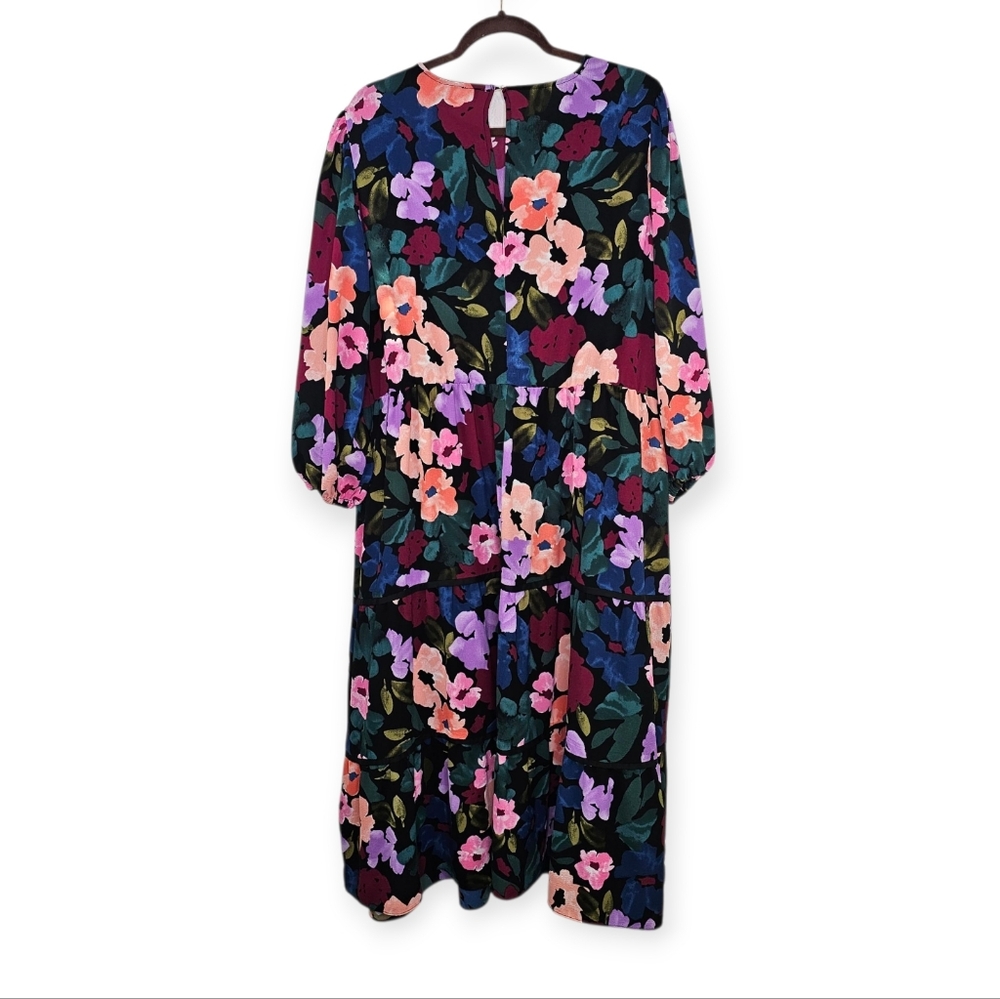 Clover And Sloane Floral Tiered Ruffle Maxi Dress 18W - Picture 5 of 10